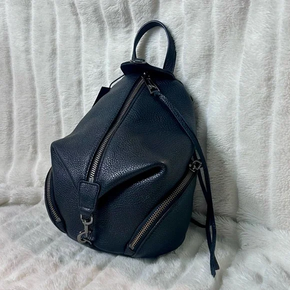 Rebecca Minkoff Julian Mini Convertible Backpack adjustable straps Black NWT - Picture 3 of 16